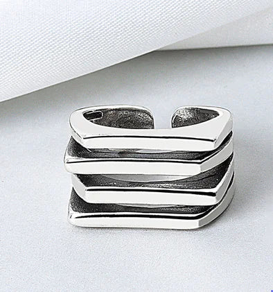 Retro Multi-Layer Irregular Men's Ring