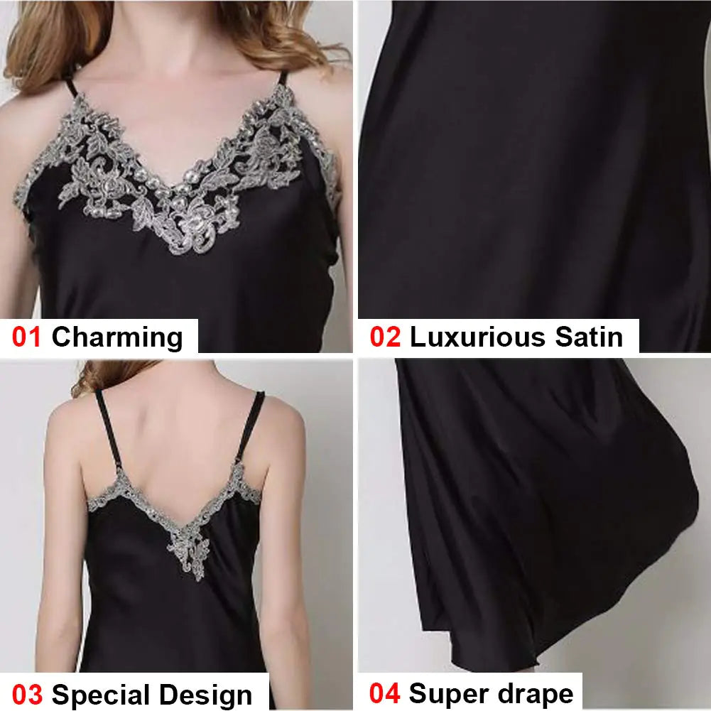 Lace Satin Nightgowns Sleepwear