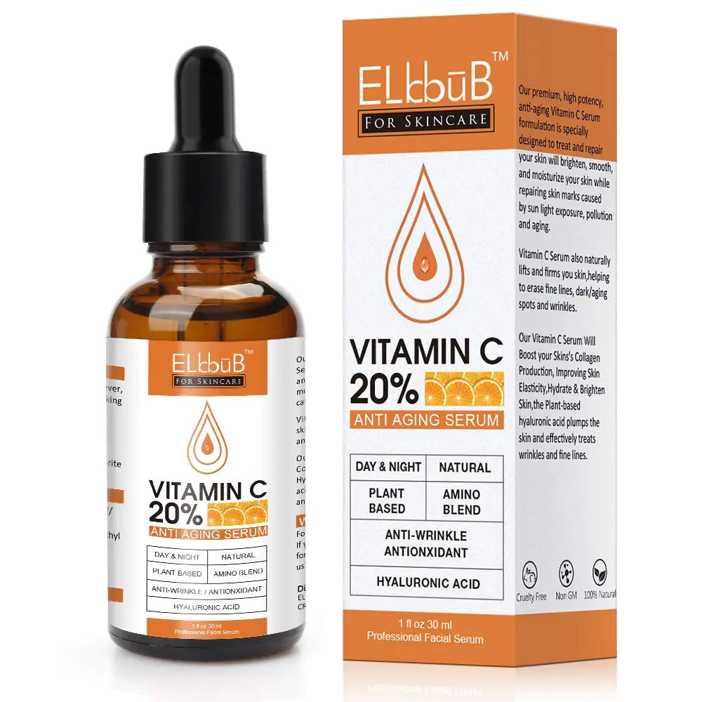 Premium 20% Vitamin C Serum For Face with Hyaluronic Acid, Retinol & Amino Acids - Boost Skin Collagen,Hydrate & Plump Skin, Anti Aging & Wrinkle Facial Serum 1 Fl Oz (Pack of 1)