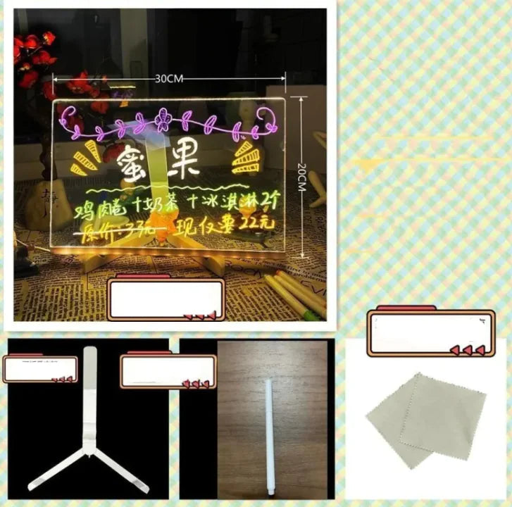 LED Fluorescent Message Writing Board