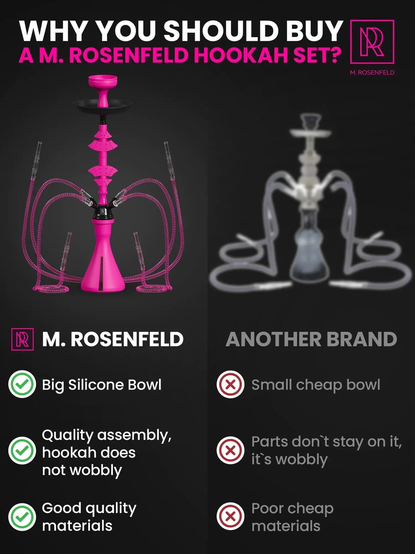 Hookah Set With Everything 4 Hose 50x Foil Big Silicone Bowl Pink Hookah Set