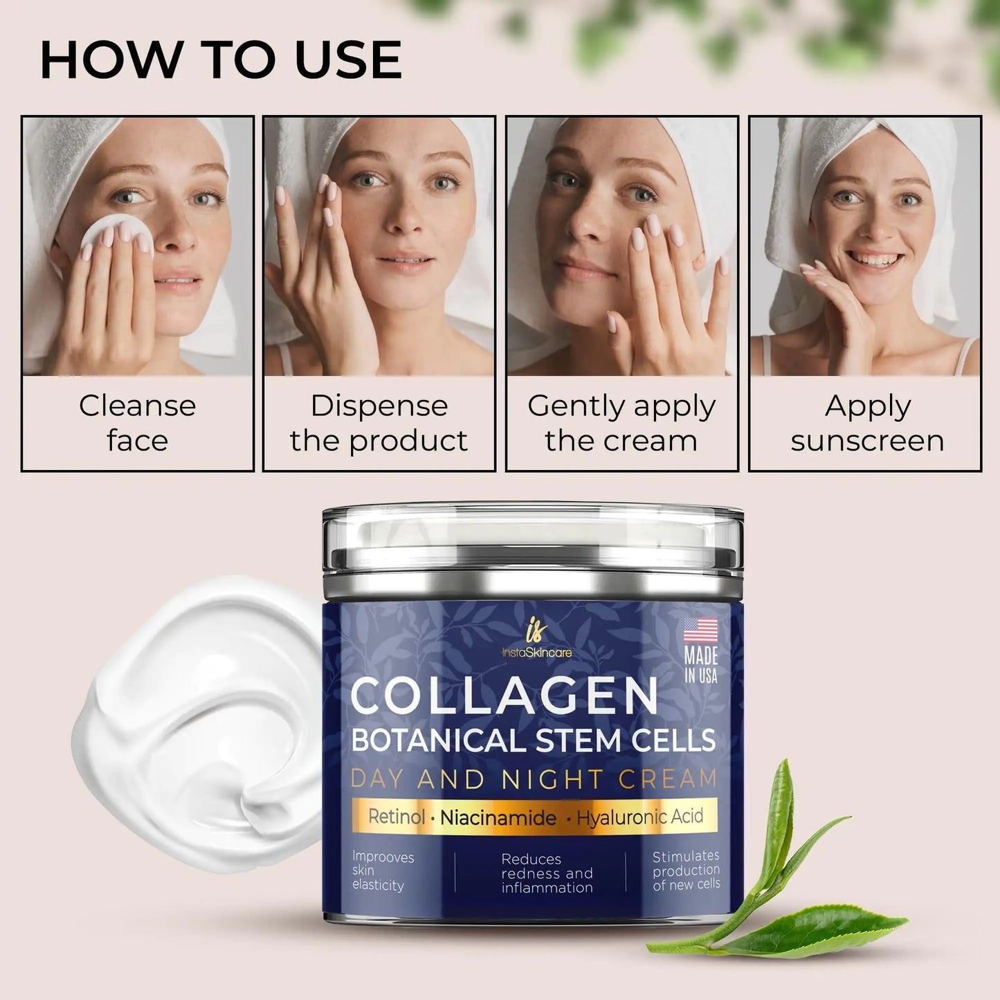 Advanced Collagen Retinol Stem Cell Cream for Skin  Day & Night Face Cream  in